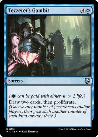 Tezzeret's Gambit (Ripple Foil) (M3C-194) [Modern Horizons 3 Commander] Foil MTG Single Wizards of the Coast