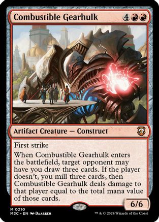 Combustible Gearhulk (Ripple Foil) (M3C-210) [Modern Horizons 3 Commander] Foil MTG Single Wizards of the Coast