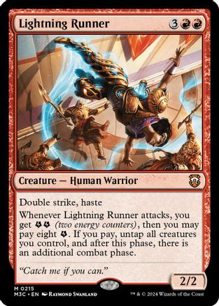 Lightning Runner (Ripple Foil) (M3C-215) [Modern Horizons 3 Commander] Foil MTG Single Wizards of the Coast