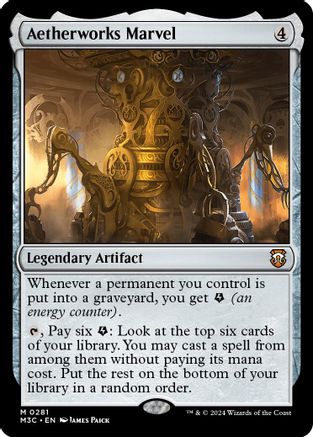 Aetherworks Marvel (Ripple Foil) (M3C-281) [Modern Horizons 3 Commander] Foil MTG Single Wizards of the Coast