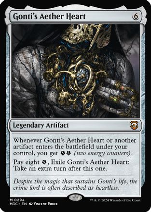 Gonti's Aether Heart (Ripple Foil) (M3C-294) [Modern Horizons 3 Commander] Foil MTG Single Wizards of the Coast