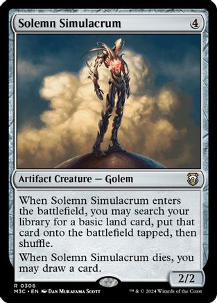 Solemn Simulacrum (Ripple Foil) (M3C-306) [Modern Horizons 3 Commander] Foil MTG Single Wizards of the Coast
