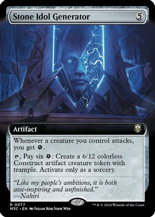 Stone Idol Generator (Ripple Foil) (M3C-077) [Modern Horizons 3 Commander] Foil MTG Single Wizards of the Coast