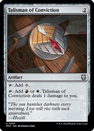 Talisman of Conviction (Ripple Foil) (M3C-307) [Modern Horizons 3 Commander] Foil MTG Single Wizards of the Coast