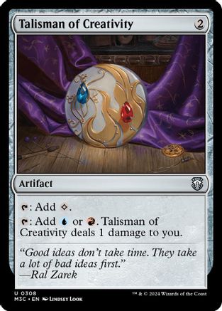 Talisman of Creativity (Ripple Foil) (M3C-308) [Modern Horizons 3 Commander] Foil MTG Single Wizards of the Coast