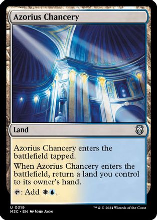 Azorius Chancery (Ripple Foil) (M3C-319) [Modern Horizons 3 Commander] Foil MTG Single Wizards of the Coast