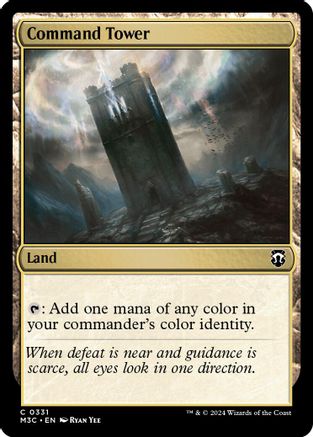 Command Tower (Ripple Foil) (M3C-331) [Modern Horizons 3 Commander] Foil MTG Single Wizards of the Coast