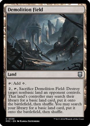 Demolition Field (Ripple Foil) (M3C-335) [Modern Horizons 3 Commander] Foil MTG Single Wizards of the Coast