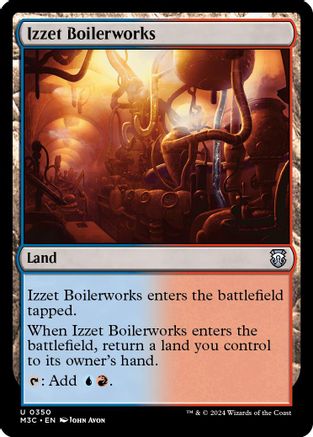 Izzet Boilerworks (Ripple Foil) (M3C-350) [Modern Horizons 3 Commander] Foil MTG Single Wizards of the Coast