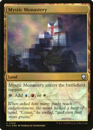 Mystic Monastery (Ripple Foil) (M3C-360) [Modern Horizons 3 Commander] Foil MTG Single Wizards of the Coast