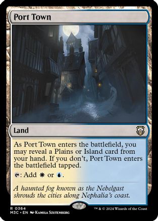 Port Town (Ripple Foil) (M3C-364) [Modern Horizons 3 Commander] Foil MTG Single Wizards of the Coast