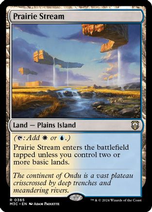 Prairie Stream (Ripple Foil) (M3C-365) [Modern Horizons 3 Commander] Foil MTG Single Wizards of the Coast