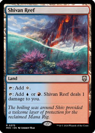 Shivan Reef (Ripple Foil) (M3C-375) [Modern Horizons 3 Commander] Foil MTG Single Wizards of the Coast