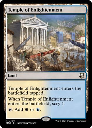 Temple of Enlightenment (Ripple Foil) (M3C-386) [Modern Horizons 3 Commander] Foil MTG Single Wizards of the Coast