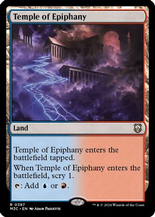 Temple of Epiphany (Ripple Foil) (M3C-387) [Modern Horizons 3 Commander] Foil MTG Single Wizards of the Coast