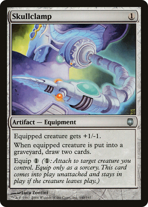 Skullclamp (DST-140) [Darksteel] MTG Single Wizards of the Coast