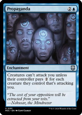 Propaganda (Ripple Foil) (M3C-191) [Modern Horizons 3 Commander] Foil MTG Single Wizards of the Coast
