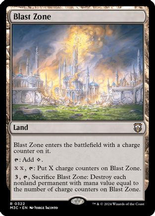 Blast Zone (Ripple Foil) (M3C-322) [Modern Horizons 3 Commander] Foil MTG Single Wizards of the Coast