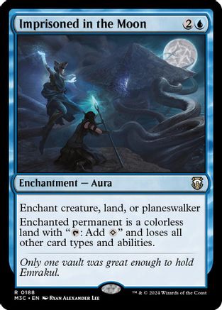 Imprisoned in the Moon (Ripple Foil) (M3C-188) [Modern Horizons 3 Commander] Foil MTG Single Wizards of the Coast