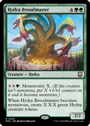 Hydra Broodmaster (Ripple Foil) (M3C-233) [Modern Horizons 3 Commander] Foil MTG Single Wizards of the Coast
