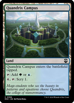 Quandrix Campus (Ripple Foil) (M3C-366) [Modern Horizons 3 Commander] Foil MTG Single Wizards of the Coast