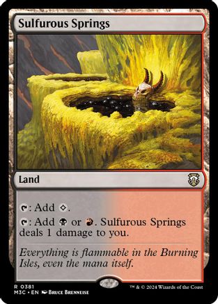 Sulfurous Springs (Ripple Foil) (M3C-381) [Modern Horizons 3 Commander] Foil MTG Single Wizards of the Coast