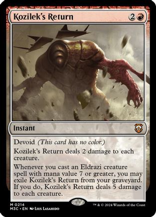 Kozilek's Return (Ripple Foil) (M3C-214) [Modern Horizons 3 Commander] Foil MTG Single Wizards of the Coast
