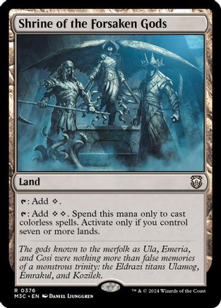Shrine of the Forsaken Gods (Ripple Foil) (M3C-376) [Modern Horizons 3 Commander] Foil MTG Single Wizards of the Coast