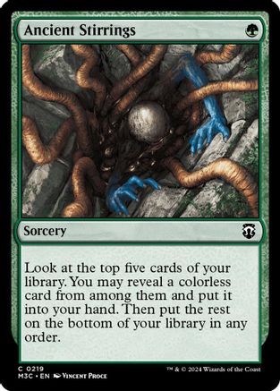 Ancient Stirrings (Ripple Foil) (M3C-219) [Modern Horizons 3 Commander] Foil MTG Single Wizards of the Coast
