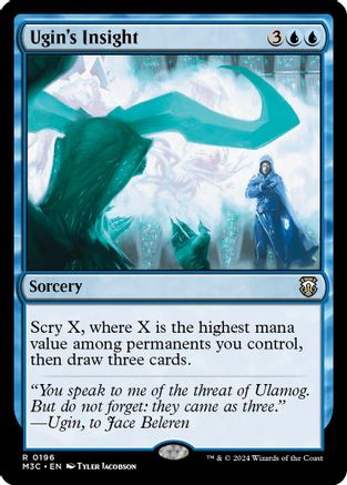 Ugin's Insight (Ripple Foil) (M3C-196) [Modern Horizons 3 Commander] Foil MTG Single Wizards of the Coast