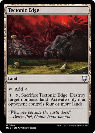Tectonic Edge (Ripple Foil) (M3C-384) [Modern Horizons 3 Commander] Foil MTG Single Wizards of the Coast