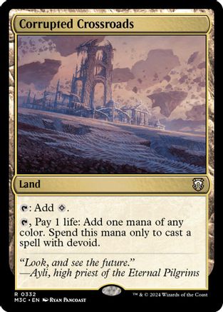 Corrupted Crossroads (Ripple Foil) (M3C-332) [Modern Horizons 3 Commander] Foil MTG Single Wizards of the Coast