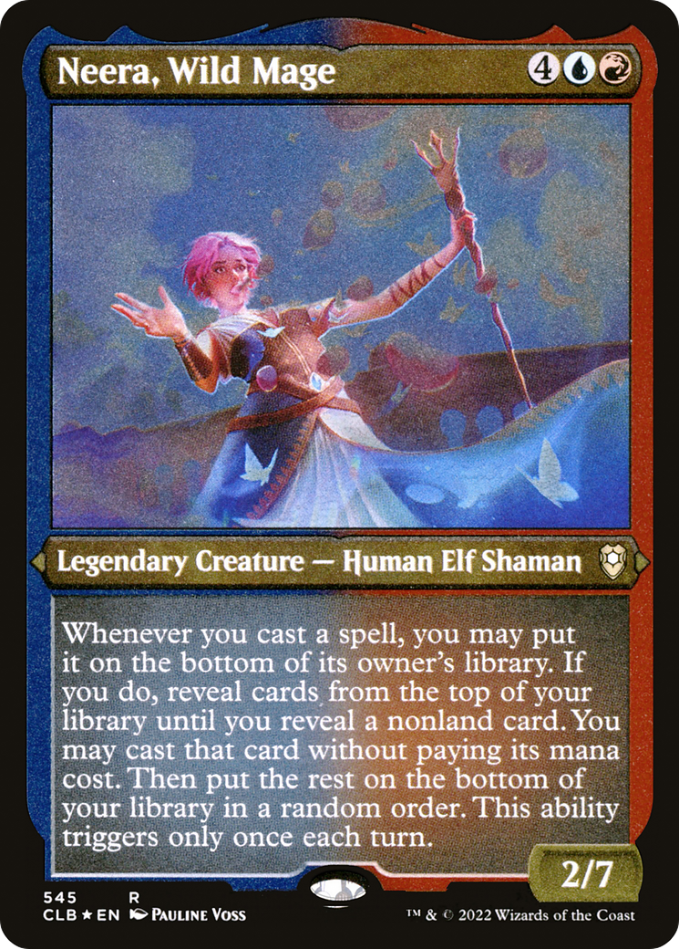 Neera, Wild Mage (CLB-545) [Commander Legends: Battle for Baldur's Gate] Etched Foil MTG Single Wizards of the Coast