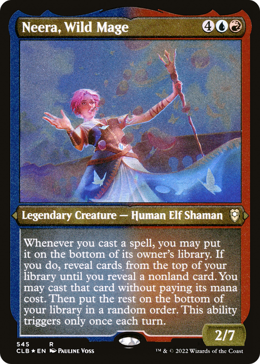 Neera, Wild Mage (CLB-545) [Commander Legends: Battle for Baldur's Gate] Etched Foil MTG Single Wizards of the Coast