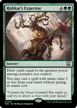 Rishkar's Expertise (Ripple Foil) (M3C-411) [Modern Horizons 3 Commander] Foil MTG Single Wizards of the Coast