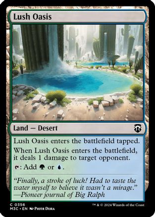 Lush Oasis (Ripple Foil) (M3C-356) [Modern Horizons 3 Commander] Foil MTG Single Wizards of the Coast