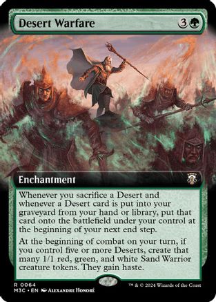 Desert Warfare (Ripple Foil) (M3C-064) [Modern Horizons 3 Commander] Foil MTG Single Wizards of the Coast