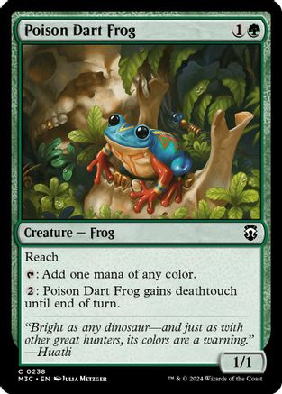 Poison Dart Frog (Ripple Foil) (M3C-238) [Modern Horizons 3 Commander] Foil MTG Single Wizards of the Coast