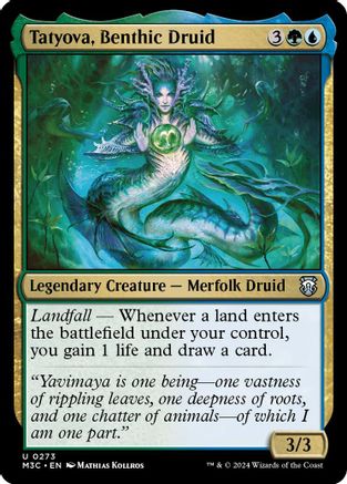 Tatyova, Benthic Druid (Ripple Foil) (M3C-273) [Modern Horizons 3 Commander] Foil MTG Single Wizards of the Coast