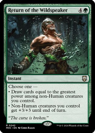 Return of the Wildspeaker (Ripple Foil) (M3C-242) [Modern Horizons 3 Commander] Foil MTG Single Wizards of the Coast