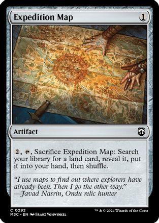Expedition Map (Ripple Foil) (M3C-292) [Modern Horizons 3 Commander] Foil MTG Single Wizards of the Coast