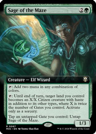 Sage of the Maze (Ripple Foil) (M3C-067) [Modern Horizons 3 Commander] Foil MTG Single Wizards of the Coast