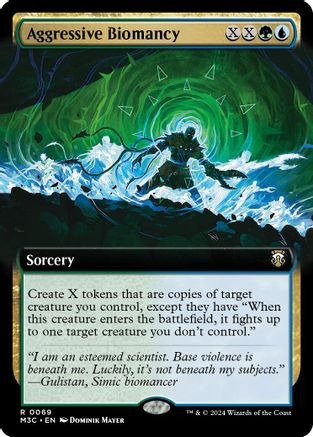 Aggressive Biomancy (Ripple Foil) (M3C-069) [Modern Horizons 3 Commander] Foil MTG Single Wizards of the Coast