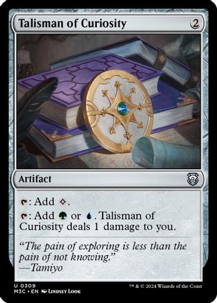 Talisman of Curiosity (Ripple Foil) (M3C-309) [Modern Horizons 3 Commander] Foil MTG Single Wizards of the Coast