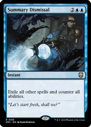 Summary Dismissal (Ripple Foil) (M3C-193) [Modern Horizons 3 Commander] Foil MTG Single Wizards of the Coast