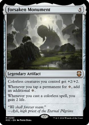 Forsaken Monument (Ripple Foil) (M3C-293) [Modern Horizons 3 Commander] Foil MTG Single Wizards of the Coast