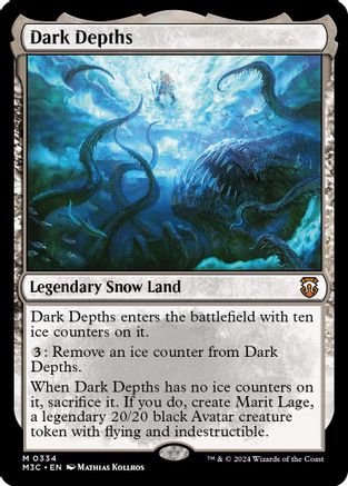 Dark Depths (Ripple Foil) (M3C-334) [Modern Horizons 3 Commander] Foil MTG Single Wizards of the Coast