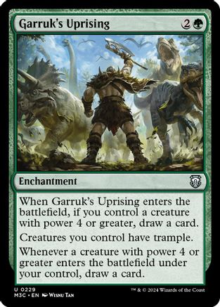 Garruk's Uprising (Ripple Foil) (M3C-229) [Modern Horizons 3 Commander] Foil MTG Single Wizards of the Coast