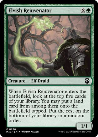 Elvish Rejuvenator (Ripple Foil) (M3C-226) [Modern Horizons 3 Commander] Foil MTG Single Wizards of the Coast