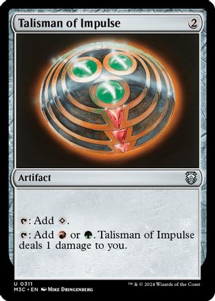 Talisman of Impulse (Ripple Foil) (M3C-311) [Modern Horizons 3 Commander] Foil MTG Single Wizards of the Coast
